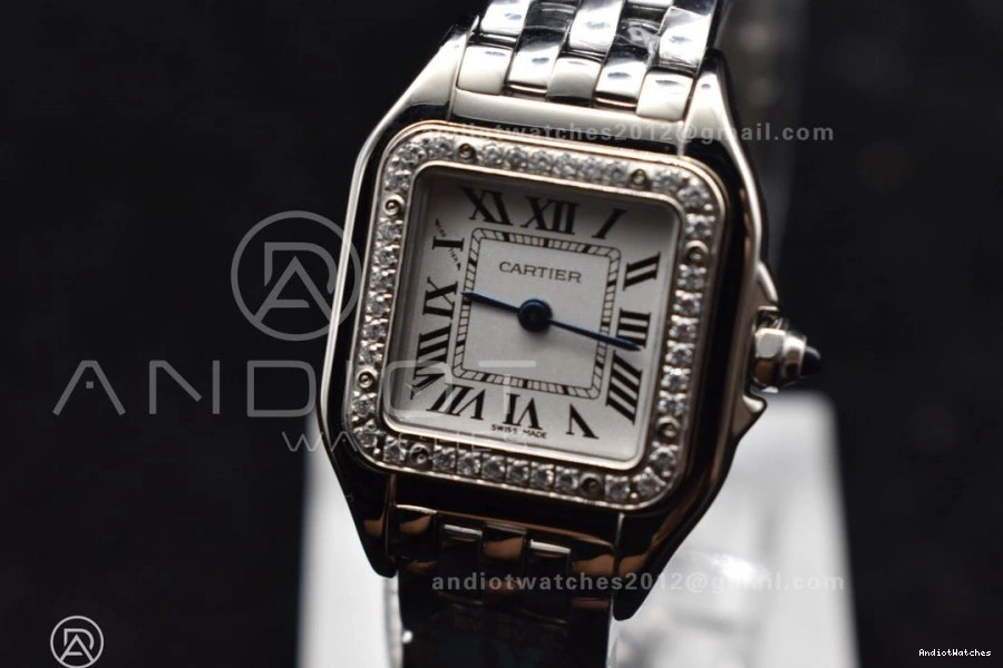 Edition Panthère BVF Best Dial on 1006 22mm 1:1 Quartz Ronda SS SS White Bracelet Snug Diamonds Bezel 0330